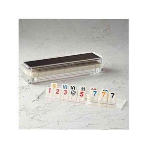 Lucite brädspeluppsättning för alla ålderspersoner Thanksgiving Day Gift Brain Booster Game Custom Acrylic Rummy Q Set4752492