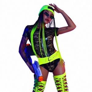 new Jazz Costume For Women DJ Costumes Black Lace Bodysuit Nightclub Jumpsuit DS Bar Leading Dance Singer Stage Costume BL1490 n3Hw#