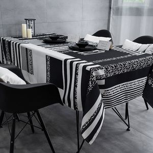 In stile europeo e nero semplice impermeabile e a prova d'olio tovaglia rettangolare tavolino da tavolino da tavolino cover pannolino