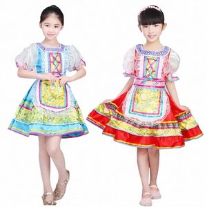 sgyuexia Russian Natial Costumes Modern Stage Costumes children Dance Princ Dr Girl party show dance dr 972X#