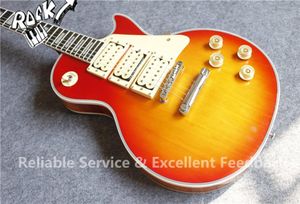 カスタムショップエースFrehley Budokan Signature Cherry Sunburst Electric Guitar 3ピックアップライトニングボルトフィンガーボードインレイ在庫4624816