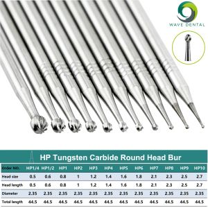 Wave Dental Tungsten Carbide Burs Dentistry Borrs Dental Strawberries HP för rak näskon Handstycke tandläkare 5 st