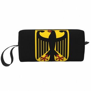 Wappen von Deutschland Kulturbeutel Frauen Deutsche Flagge Adler Kosmetik Make-up Organizer Schönheit Aufbewahrungsbeutel Dopp Kit Case Box k8jz #