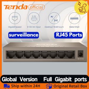 Tenda 8 port gigabit ethernet switch network switch 10/100/1000Mbps 5/8/16 Port Full-duplex desktop Switch 6KV Lightning Protect