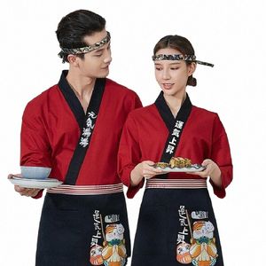 2024 cucina giapponese camicia da chef giacca da cucina dell'hotel coreano barbecue ristorante cameriere abiti da lavoro Giappone sushi giacca kimo R0Mx #