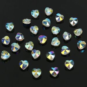 30st Transparent AB Color Plated Glass Crystal Beads Abacus Loose Rondelle Pärlor för smycken som gör DIY handgjorda armband