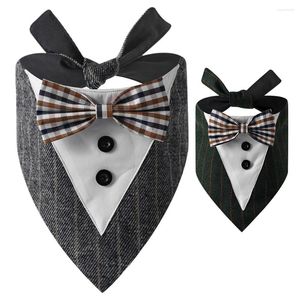 Dog Apparel Formal Tuxedo Adjustable Wedding Bandana With Bowtie Pet Supplies For Small Medium Large Dogs Wholesale