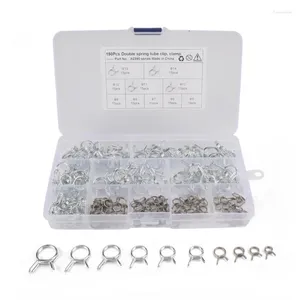 Spoons 150Pcs/Set Stainless Steel Spring Clip Hose Clamp Fastener Fuel Line Water Pipe Air Tube Car Plumbing Tools