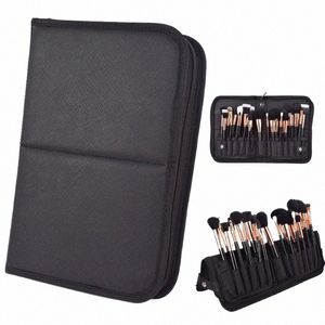 kosmetisk fodral resväska canvas kvinnor fällbar support makeup borstar verktyg förvaring väska propial skönhet borsthållare påse o4vr#