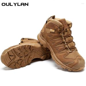 Fitnessschuhe Outdoor-Training Klettern Stiefeletten Militär Kampf Herren Mid Top Desert Sports Mountain Camping Sneakers