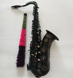 Novo suzuk tenor saxofone b música plana instrumento woodwide super preto níquel ouro sax presente profissional com bocal 9205553