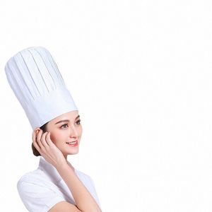chef High Hat Restaurante Baker Catering Cook Chef Hat Hotel Kitchen High Cap Mulheres Homens Uniforme Garçom Workwear Chapéu Ajustável D3kB #