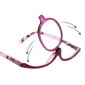 Magnifying Glasses Rotating Makeup Reading Glasses Folding Eyeglasses for Women Cosmetic General +1.0 +1.5 +2.0+2.5+3.0+3.5+4.0