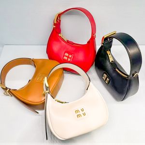 Lady Miumiubag Underarm Small Handbag Resh Shell Strap Crossbody Leather Top Handle Mini Luxurys Bag Bag Women