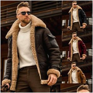 Mens Jaquetas Inverno Quente Casaco Grosso Homens Casual Estilo Birtish Lapela de Pele Longa Jaqueta Puffy Malethicken Parka Lot Fashion Drop Deliv Dhcwu