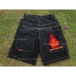 Jnco jeans shorts masculinos streetwear jnco y2k haruku hip hop impressão gráfica dos desenhos animados gótico baggy denim ginásio basquete feminino 358