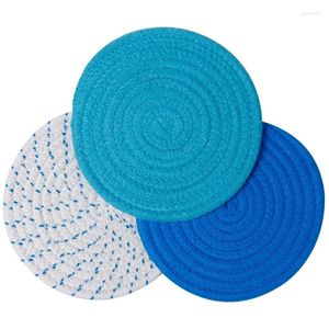 Table Mats Retail Potholders Trivets Set Thread Weave Stylish Coasters For Cooking And Baking