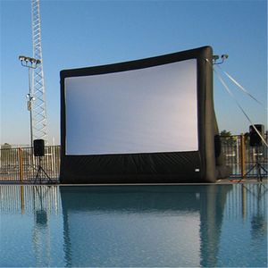 wholesale 10x7m (33x23ft) Oxford Inflatable rare movie Screen Outdoor and Indoor Theater Projector Canvas Projection Cinema Balloon For Event Party