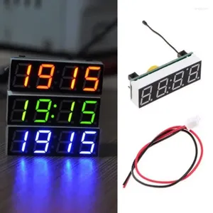 Table Clocks 3 IN 1 LED Display Digital Watch Mini Car Clock Voltmeter Timer Interior Electronic Accessories