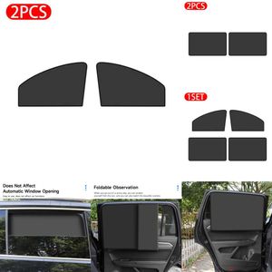 Uppgradera magnetisk gardin anti UV Sunshade Auto Foldbar Side Window Sun Protection Car Mosquito Net Interiör Delar Tillbehör