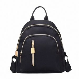 donne zaino da viaggio casual impermeabile Nyl borse a tracolla femminile di grande capacità borsa zaino borsa nera ragazze scuola pacchetto y1G7 #