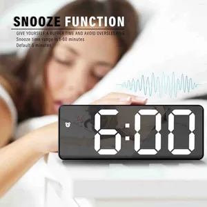 Table Clocks Teacher Timer For Classroom Mirror Clock Alarm Digital Brightn Snooze Adjust LED Electronic Mode Toaster