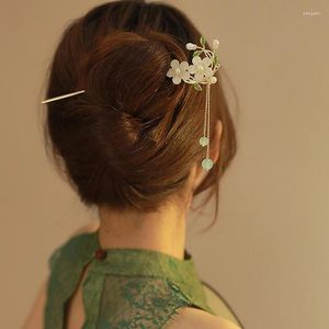 Hair Clips Traditional Ancient Style Flower Sticks Vintage Elegant Step Shake Hairpin Handmade Chopsticks Head Accessory