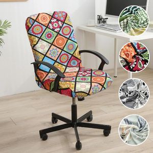 Chair Covers 1PC Stretch Spandex Office Cover Printed Anti-dirty Computer Seat Elastic Removable Game Chairs Slipcovers M/L Size