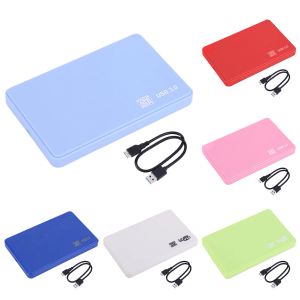 2.5 inch HDD Case SATA To USB3.0 Hard Drive Enclosure Mobile Hard Drive Cases with USB Cable for SSD External Storage HDD Box