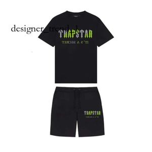 Trapstar Tracksuit High Quality Men's T-shirts New Summer Printed Cotton Men Beach Shorts Sets Streetwear Men's Sportswear 4669