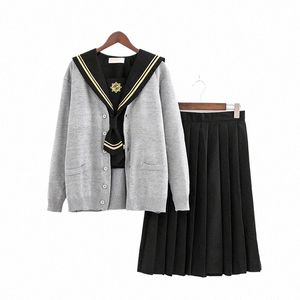 novo uniforme escolar Jk Cosplay adorável japonês coreano estudantes uniforme terno LG saia inverno outono trajes College Girl Sailor O8vc #