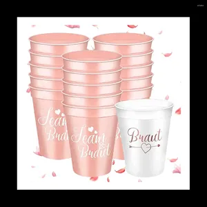 Party Decoration 16 Pieces Team Bride and to be Bachelorette Cups Bridal Maid Decorations