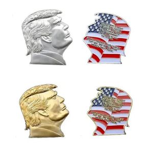 Trump Head Medal Cememorative Coin Craft präglat märke