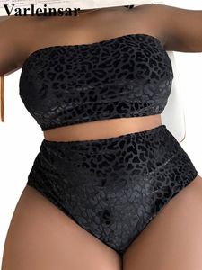 0xl - 4XL Leopard Bikini Большой размер Купальники Плюс размер Женский купальник Женский комплект из двух частей Бикини Купальник Купальный костюм V3977B b5Vv #