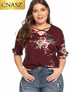 Nowe wysokiej jakości bluzki Kobieta w rozmiarze Plus Size Plus Graphic T-shirts Fi Tops Bliski Wschód Koszulki duże rozmiar Tunika 5xl M5EK#
