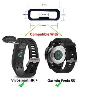 Retentor de titular de segurança de loop para abordagem Garmin S40/245 645 para Galaxy Watch 46mm/Huawei Relógio GT/GT 2E Soft Silicone Anéis