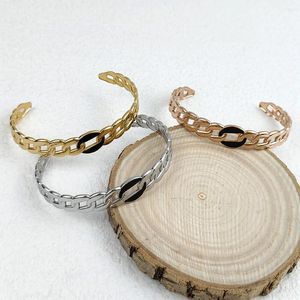 Bracciale rigido punk liscio scavato in metallo con polsini aperti per le donne Braccialetti con ciondoli vintage alla moda Steampunk da uomo