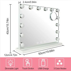 Depuley светодиодный таблица макияжа тщеславие зеркало с легким туалетным столом заглушка в свете зеркала 3 Цвета