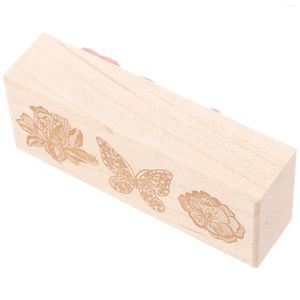 Storage Bottles Maple Lace Trim Handmade Stamp Multi-function Scrapbook Stamps For Crafts Journal Gift Teens Wooden DIY Crafting