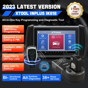 XTOOL InPlus IK618 Professional IMMO Key Programmer With KC100 KC501 Car Diagnostic Tools 38+ Reset ECU Coding same as X100 PAD3