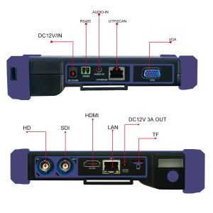 Ny 4K lila IPC CCTV -testare 6 i 1 CCTV -övervakningskamera monitor Full HD 8MP IP AHD CVI TVI SDI Camera Tester med HDMI VGA