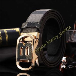 Top quality Mens Automatic Buckle Belt Letter B Plaid Business Casual Pants Belts 6 Colors Designer Brand Jeans Waistband Fashion Gifts Belt