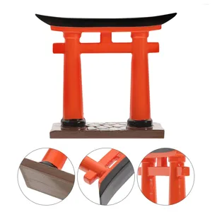 Decorações de jardim acessórios de mesa japonês torii portão aquário paisagem adereços ornamentos o pássaro pequeno micro decoração miniaturas trabalho