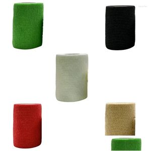 Elbow Knee Pads Sport Self Adhesive Elastic Bandage Wrap Tape For Support Finger Ankle Palm Shoder Drop Delivery Sports Outdoors Athle Otsyf