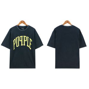 Camiseta designer de moda de rua masculina camisetas gráficas hipster tecido lavado Street graffiti Lettering foil print Vintage Black Camisa solta