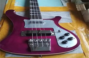 China OEM Factory 100 Anpassad lila färg Ricken 4003 Electric Bass med dubbelutgångsgitarrer Guitarra2055051