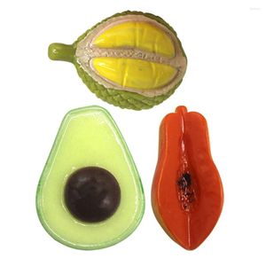 Party Decoration 3 Pcs Fruit Micro Landscape Kids Crafts Shop Window Adornment Props Miniatures Resin False Fruits Child