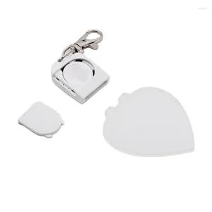 Keychains LED Light Sublimation Ornament Blanks For DIY Crafts And Christmas Decoration Clear Acrylic Heart Shaped Keyring Pendant