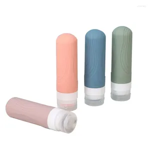 Liquid Soap Dispenser 4 Pcs Approved Travel Size Containers 3Oz Portable Traveling Kit Silica Gel