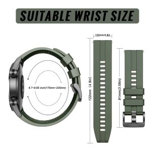 20mm 22mm Band para Samsung Galaxy Watch 6/5/Pro/4/6 Classic/Active 2 Silicone Sport Bracelet